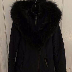 ADALI down coat with natural fur Signature Mackage Collar